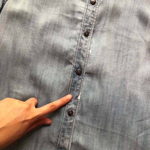 NWOT American Eagle Chambray Bell Sleeve Top - Picture 5 of 7